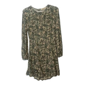 Rewind Womens Juniors Long Sleeve Floral Bohemian Cottage Dress Size Large